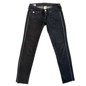 True Religion Black Straight Leg Jeans